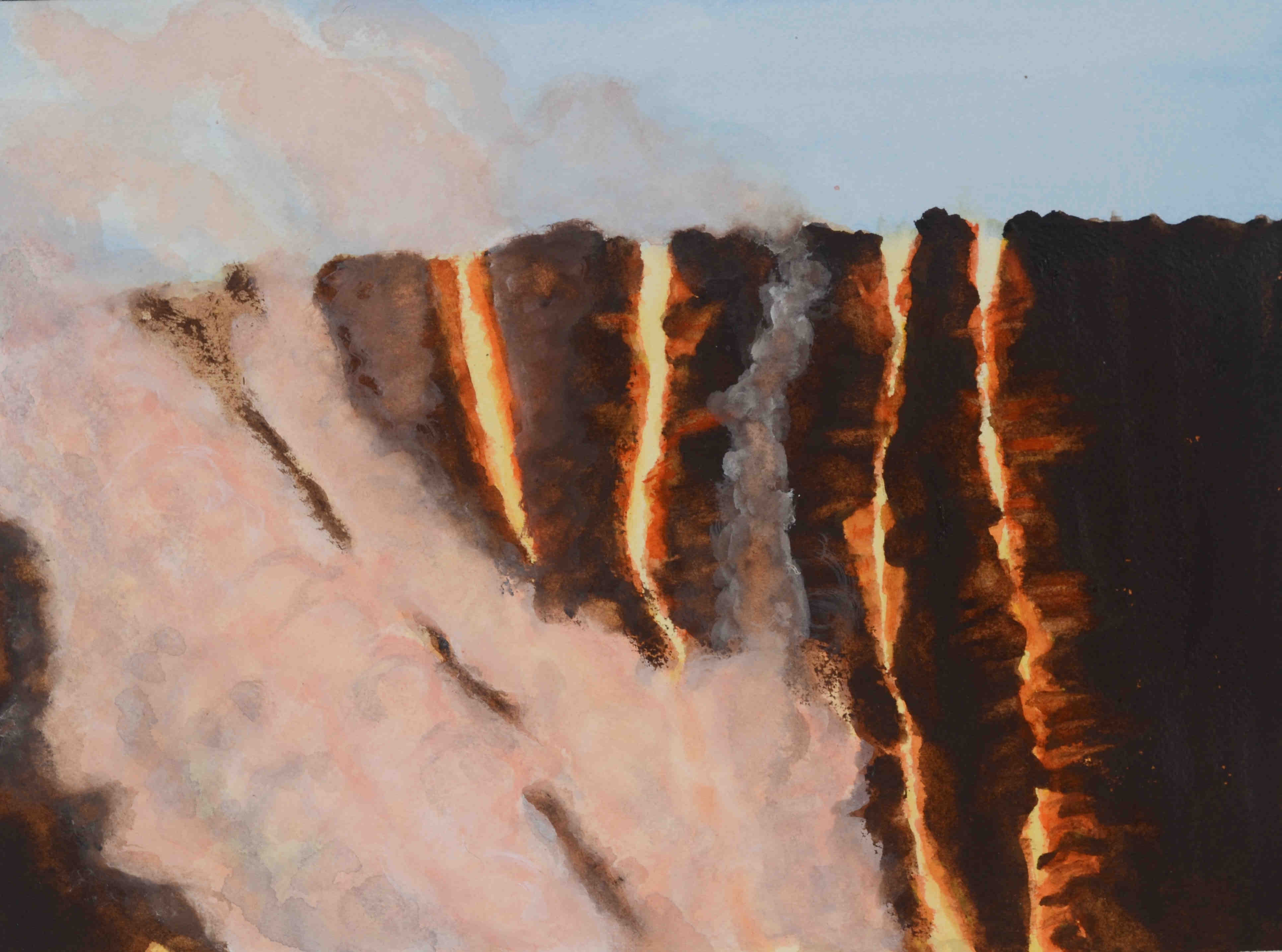 'Furious Earth'. 9"x12".