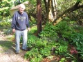 John Micel with his gift of ferns